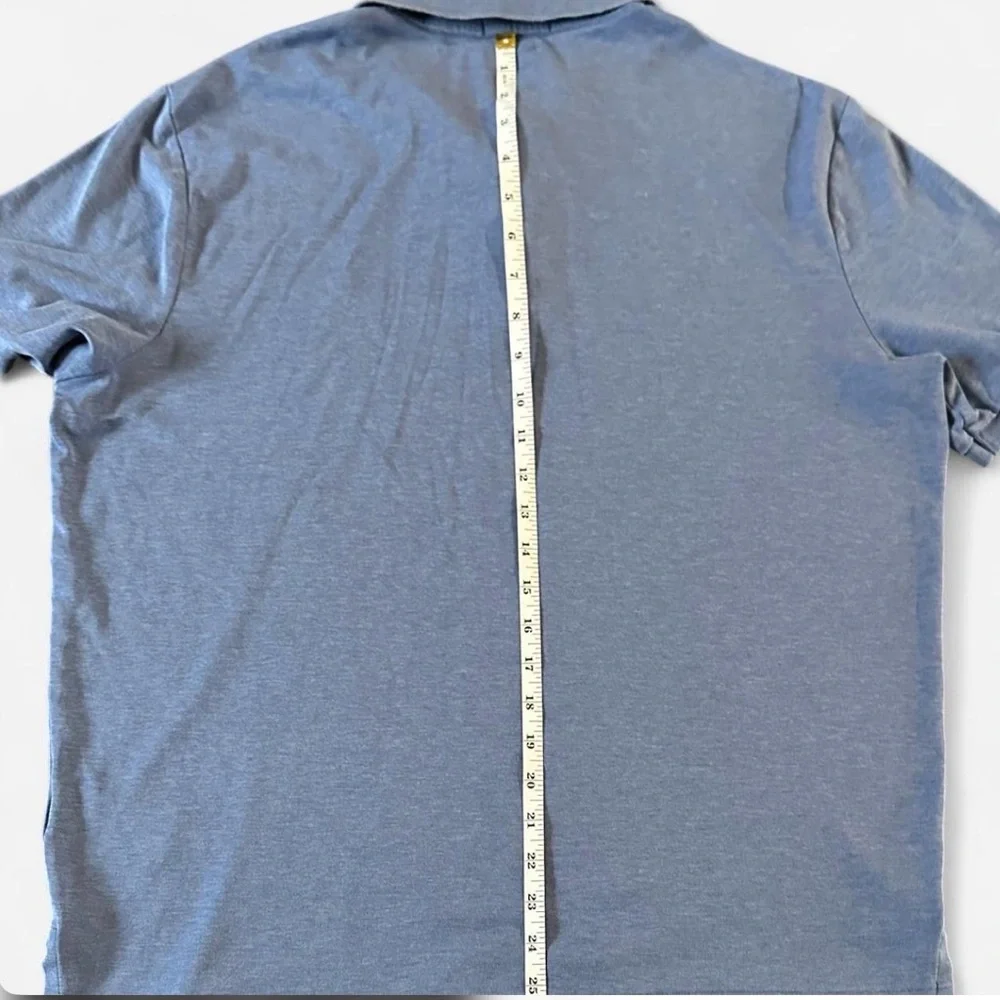 Polo Ralph Lauren Classic Fit Blue Pony Logo Shirt Mens Large Preppy Classic - Picture 4 of 5